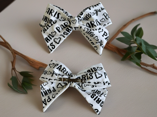 Hair Clip Ribbon Paris