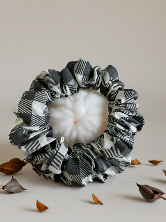 Scrunchies Keepsake Calico Black/Gray Checker